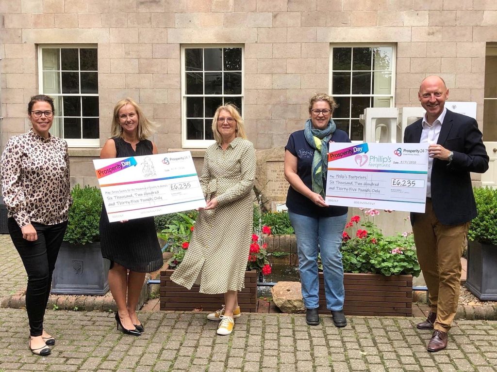 Charity cheque presentation, Prosperity 24/7